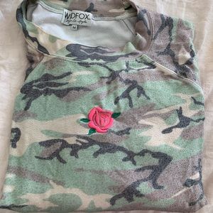 Limited edition camo WILDFOX sweatshirt